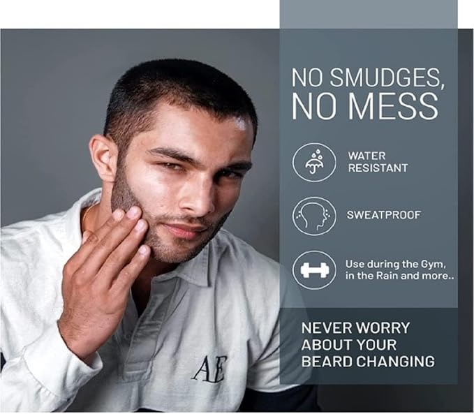 VOID Homme Beard Pencil Filler for Men (Black, Set of 4) - Instant Full Beard Pen Kit with Easy Liner and Waterproof Filling Pencil