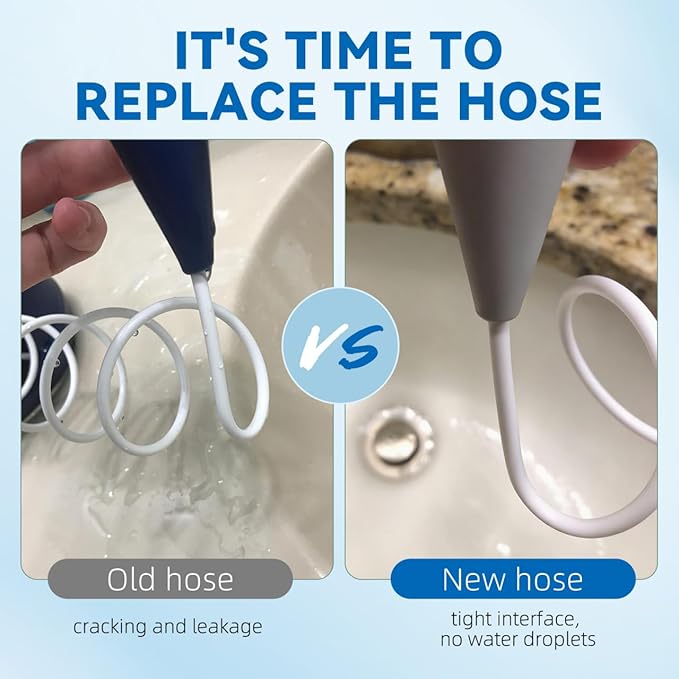Replacement Water Flosser Hose Compatible with Waterpik Wp-100 Wp-660 Oral Irrigator Parts Easy Install Durable Dental Floss Tube for Home Use