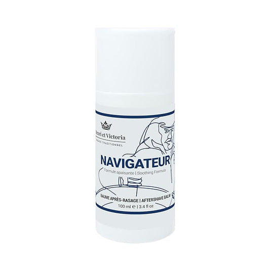HENRI ET VICTORIA Aftershave Balm for Men | Navigateur Scent | Canadian Made by Skilled Artisan | After Shave Balm Prevent and Cure Razor Burns | 100 ml (3.4 oz)