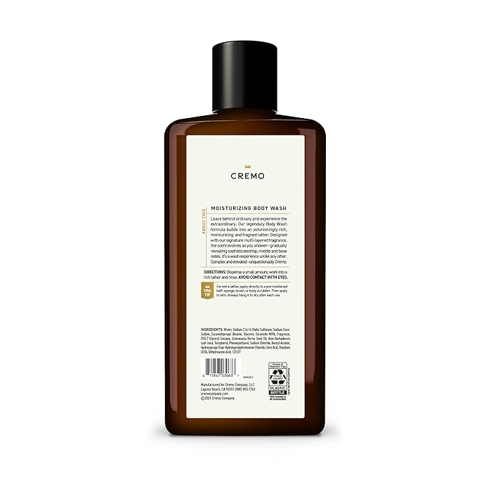 Cremo Rich-Lathering Silver Water & Birch Body Wash, A Revitalizing Combination of Glacier-Fed Streams and White Birch 16 Fl Oz (2-Pack)