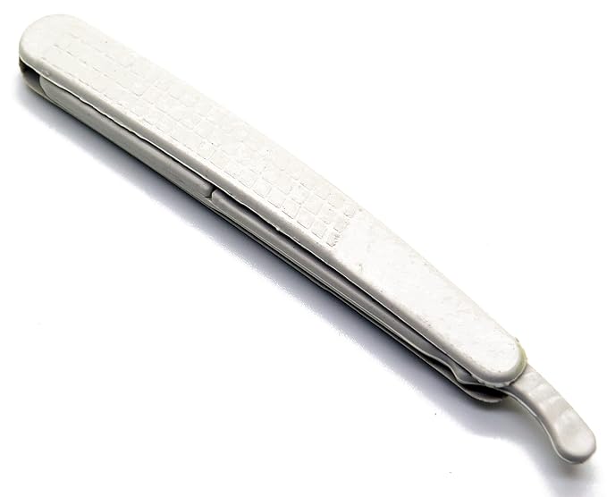 Barber Razors Straight Edge Folding Handle White with Blade