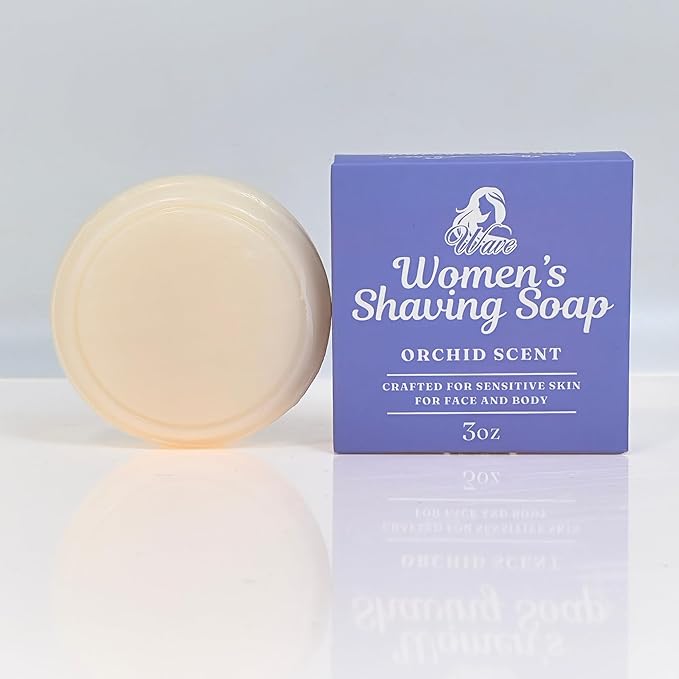 Orchid Scented Shaving Soap for Women – Shea Butter Enriched Moisturizing Bar for Sensitive Skin – Long-Lasting, Smooth Shave for Legs, Underarms & Bikini Area