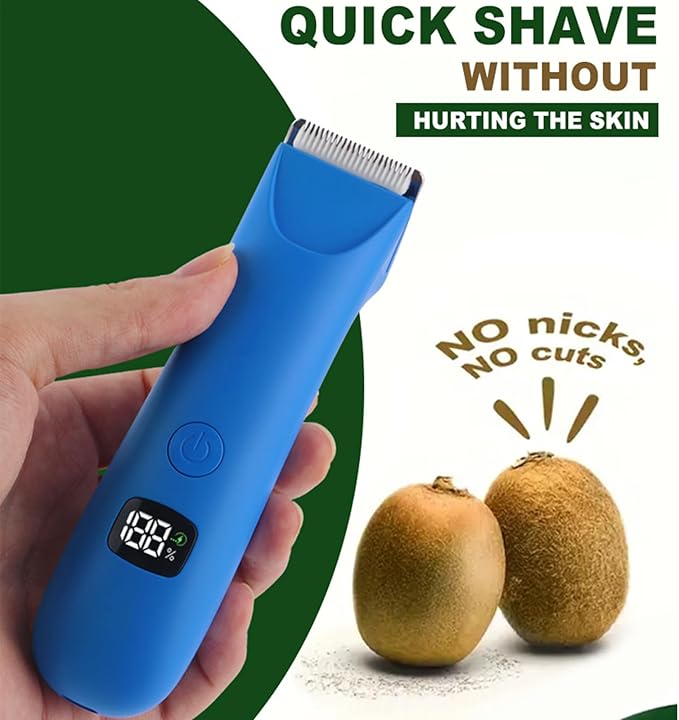 Body Trimmer for Men - Advanced Sensitive Skin Safe Blade, Professional Precision Shaving Machine, LED Battery Indicator, Ergonomic Handling Unit | for Manscaping Underarm Leg Hair Removal Device