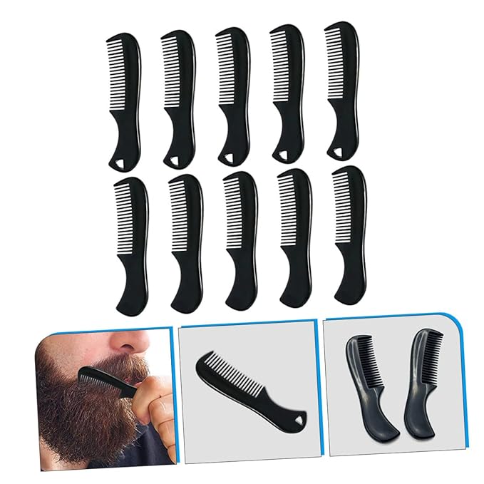 10pcs Mini Beard Comb Mustache Comb Mens Beard for Men Mens s for Hair Massage Mustache Pocket for s for Care Modify Tool