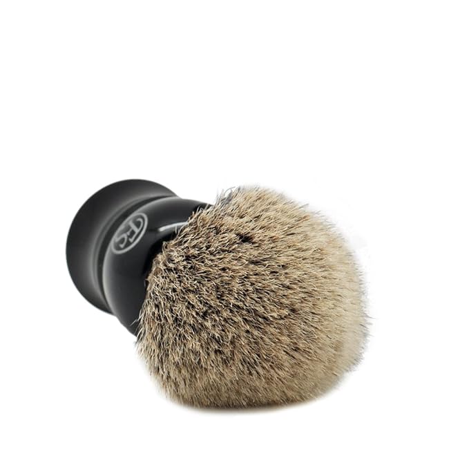 Handmade Silvertip Badger Hair Shaving Brush by Frank Shaving Free Stand Three Color (Black)