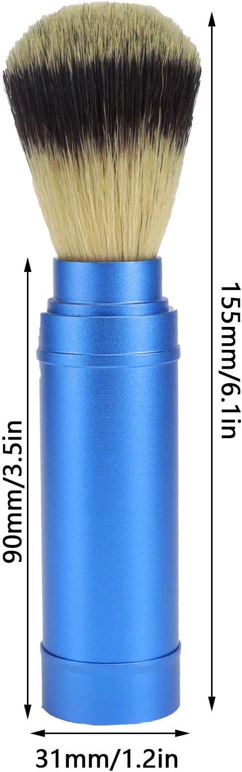 Taidda- Men Shaving Brush, Travel Shaving Brush Aluminum High Water Retention Beard Brush, Ergonomic Designs for Shaving Foam Kids Salon Home Man