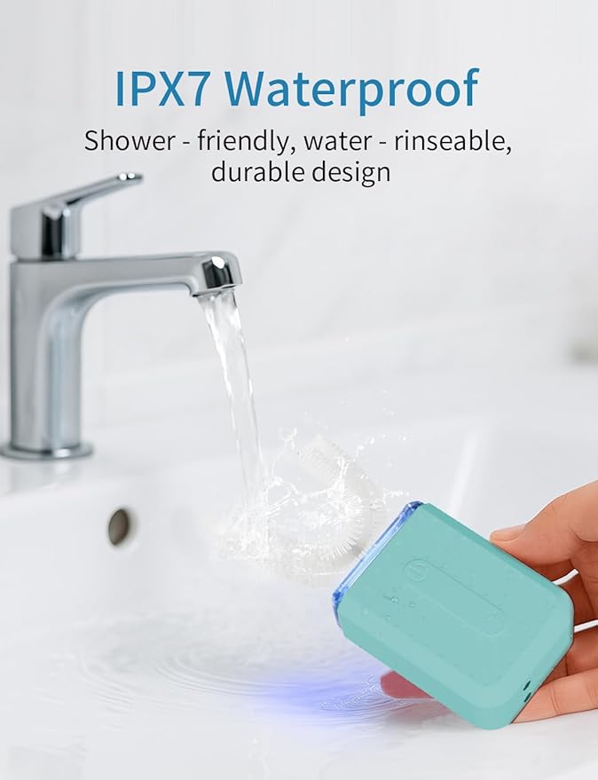 U-Shaped Electric Toothbrush, Food-Grade Silicone, IPX7 Waterproof, Magnetic Contact Charging