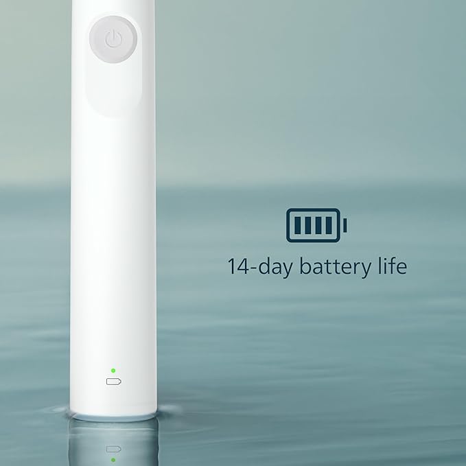 Philips Sonicare 1100 Series Electric Toothbrush - Sonic Toothbrush with Advanced Sonic Technology, EasyStart, Smartimer & Quadpacer, White, Model HX3641/02