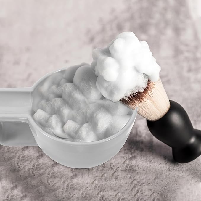 Shaving Bowl for Men Plastic Deep Shaving Soap Bowl with Wide Mouth Thickened Anti-drop Shave Cup Suitable and Facial Grooming Gray