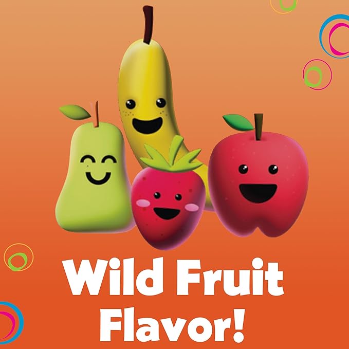 DenTek Fun Flossers – Kids Floss Picks with Wild Fruit Flavor, 90 Count