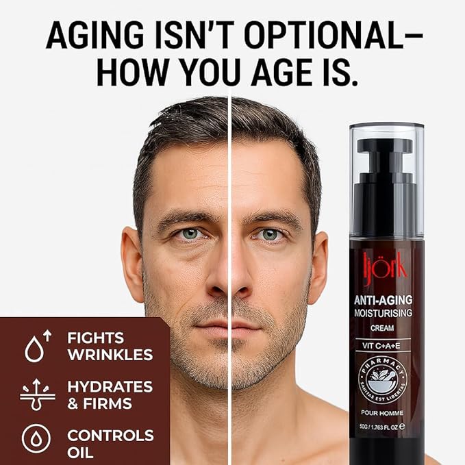 Men’s Anti-Aging Cream for Face and Neck | Male Anti Wrinkles Cream for Face, Neck and Hand.
