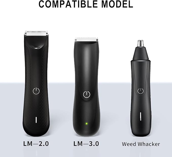 Replacement Charger for MANSCAPED 3.0 Compatible with MANSCAPED The Lawn Mower 3.0/2.0 Weed Whacker Electric Groin Hair Trimmer & Ear Hair Trimmer Charging Dock Base Station with Adapter Power Cord