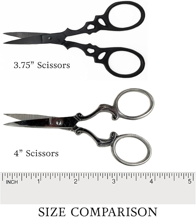Badass Beard Care Beard & Mustache Stainless Steel Trimming Scissors For Men - Extremely Sharp and Durable (Black)