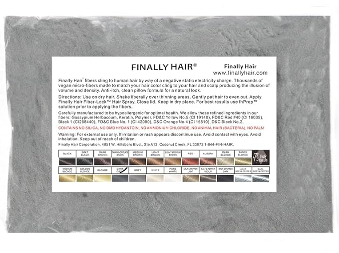 Hair Building Fibers 57 Grams. Highest Grade Refill That You Can Use for Your Bottles From Competitors Like Toppik?, Xfusion?, Miracle Hair? (Dark Grey)