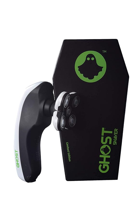 Ghost Shaver Electric Razor - Wet/Dry 5 Head Cordless USB/C Type Plug Rechargeable Rotary Shaver