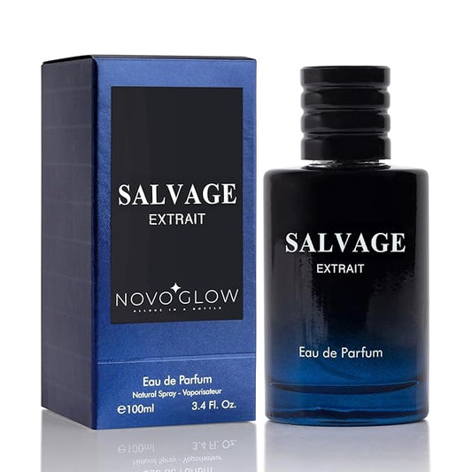 Salvage Extrait Eau De Parfum for Men Top Notes of Grapefruit & Heady Spices Base Notes of Lavender Essence & Rich Wood Cologne for Everyday Wear, Work Days, Romantic Date Elegant 100ml Bottle