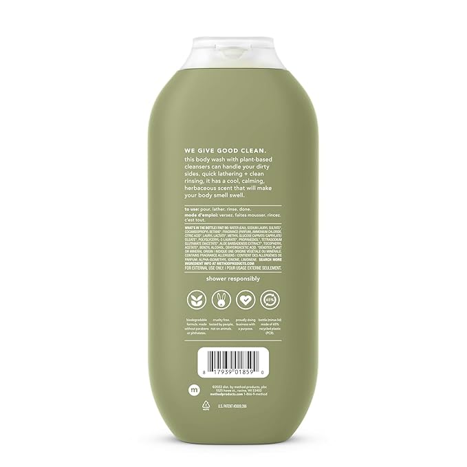 Method Men, Juniper + Sage Body Wash, 18oz (Pack of 3)