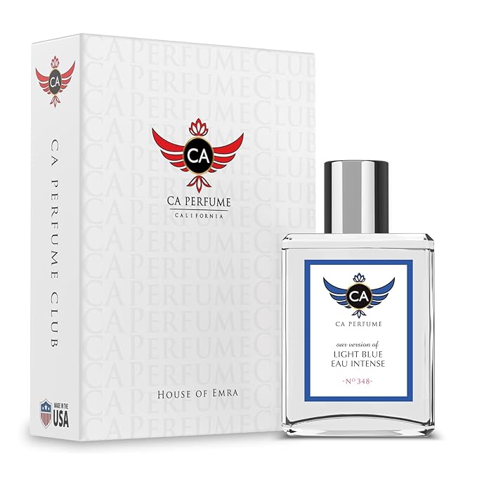 CA Perfume Impression of Light Blue Eau Intense For Men Fragrance Eau de Parfum Spray Bottle 1.7 Fl Oz/50ml-X1