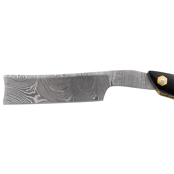 Straight Razor | Straight Edge-Razor Sharp High Hardness Real Damascus Steel Cutthroat Straight Edge-Blade | Barber Razor (327)