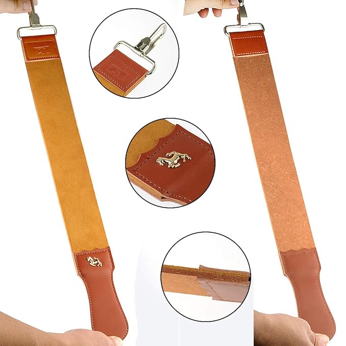 Grandslam Shaving Straight Razor Kit, Steel Cutthroat Straight Razor With Leather Strop, Sharp, Pure Badger Hair Shaving Brush with Wooden Handle,Shaving Bowl,Soap and Stand, Gift for Men