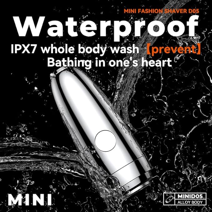 Professional Mini Electric Razor for Men - 12000RPM Wet & Dry Shaver, USB-C Rechargeable, Waterproof, Portable with Travel Organizer & Lock - Ideal Gift for Men