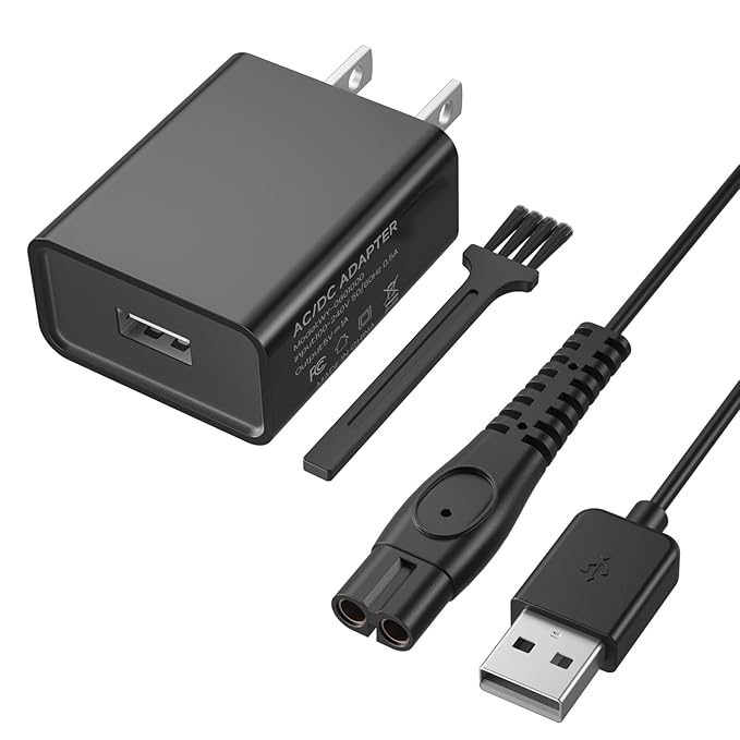 5V 1A Charger Fit for Philips Norelco OneBlade QP2724 QP2834 MG5910 MG7910 MG9510, USB Charging Cord for philips Wet & Dry Shavers Compatible with 2000, 3000, 7000 Series Trimmers