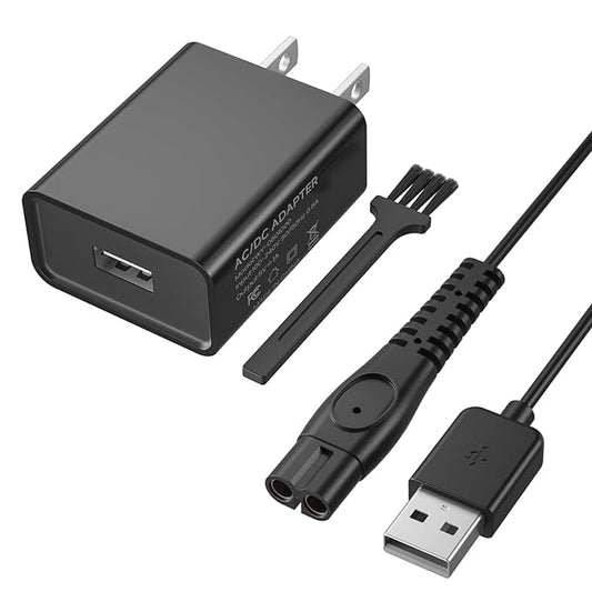 5V 1A Charger Fit for Philips Norelco OneBlade QP2724 QP2834 MG5910 MG7910 MG9510, USB Charging Cord for philips Wet & Dry Shavers Compatible with 2000, 3000, 7000 Series Trimmers