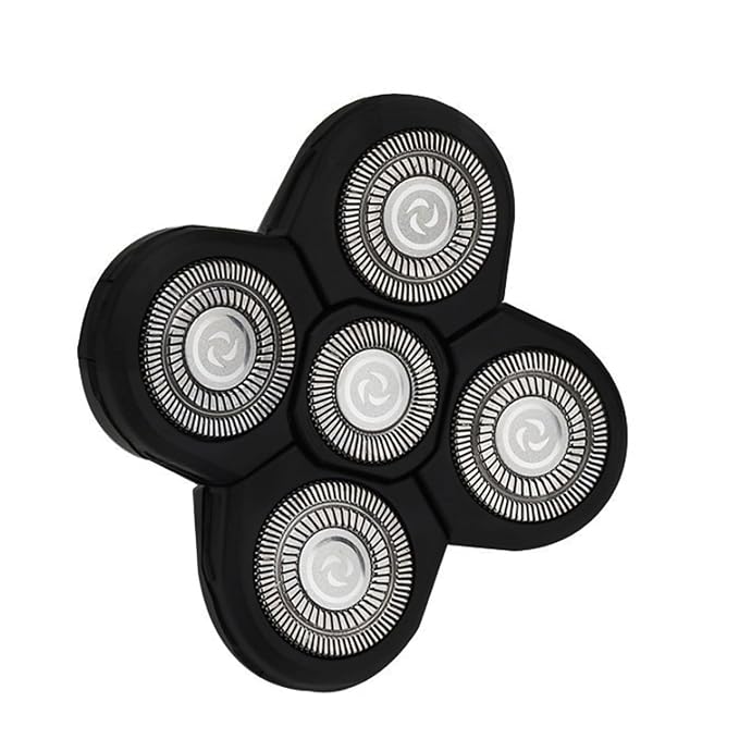 Shaver Replacement Blades Compatible with F-ree-bird Head Shaver Kit, 5 Blades Shaver Replacement Heads for Bald Men, Ruixin Replacement Blades for Flex-series Electric (1 Count (Pack of 1))