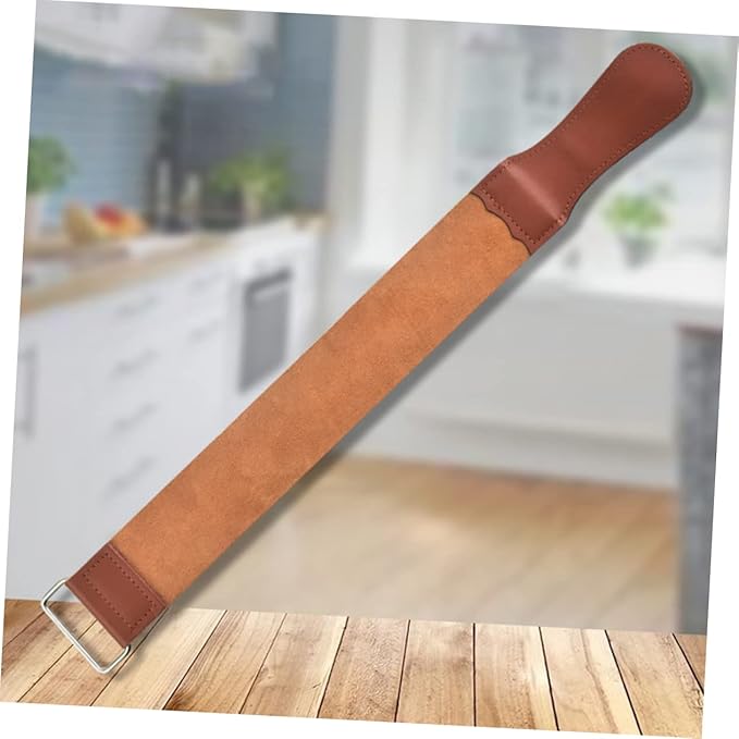Straight Sharpening Strop Double-sided Artificial Leather Tool for Manual Shavers and Strop for Professional Barbers and Home Use