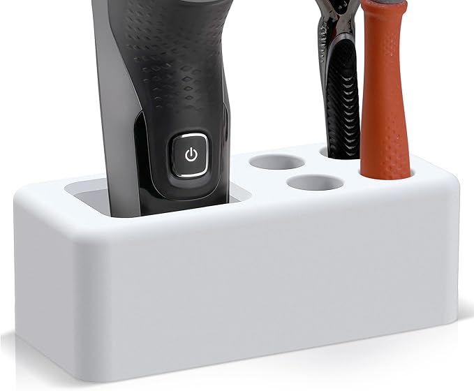 Linkidea Diatomaceous Earth Safety Razor Holder, Quick-Drying Stand Compatible with Vikings Blade Chieftain, Merkur 34C HD, 38C, Shaving Revolution (White)