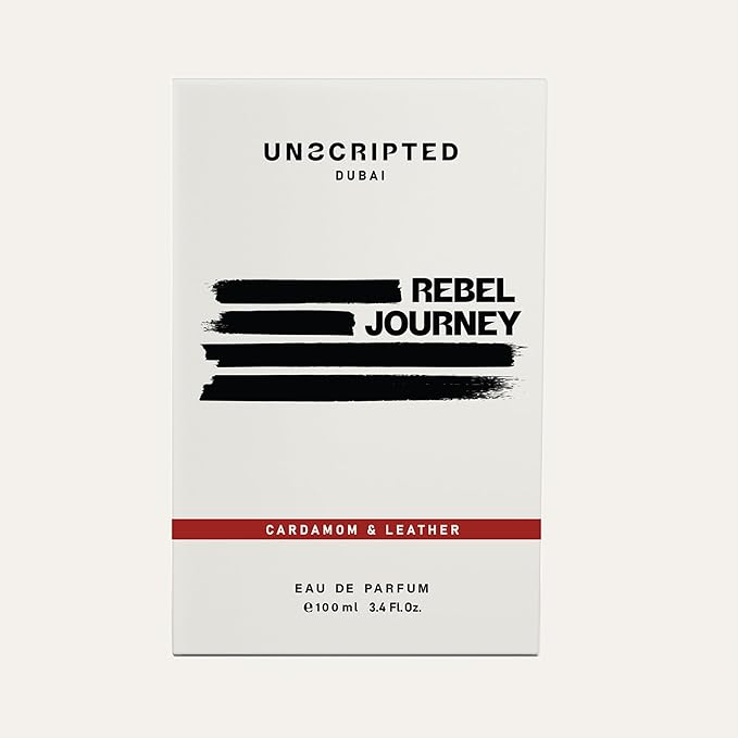 Unscripted Rebel Journey - Bold and Unique Perfume for Men - Long-Lasting Men Perfume with Violet, Leather and Woody Notes for Free Spirits - 3.4 oz
