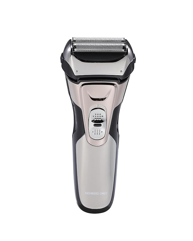 Members Only Foil Shaver, Lithium Metallic Cordless 2 Blade Electric Shaver, Precision Contouring, Pop-up Trimmer, LED Display, Waterproof Design (IPX6), USB Rechargeable
