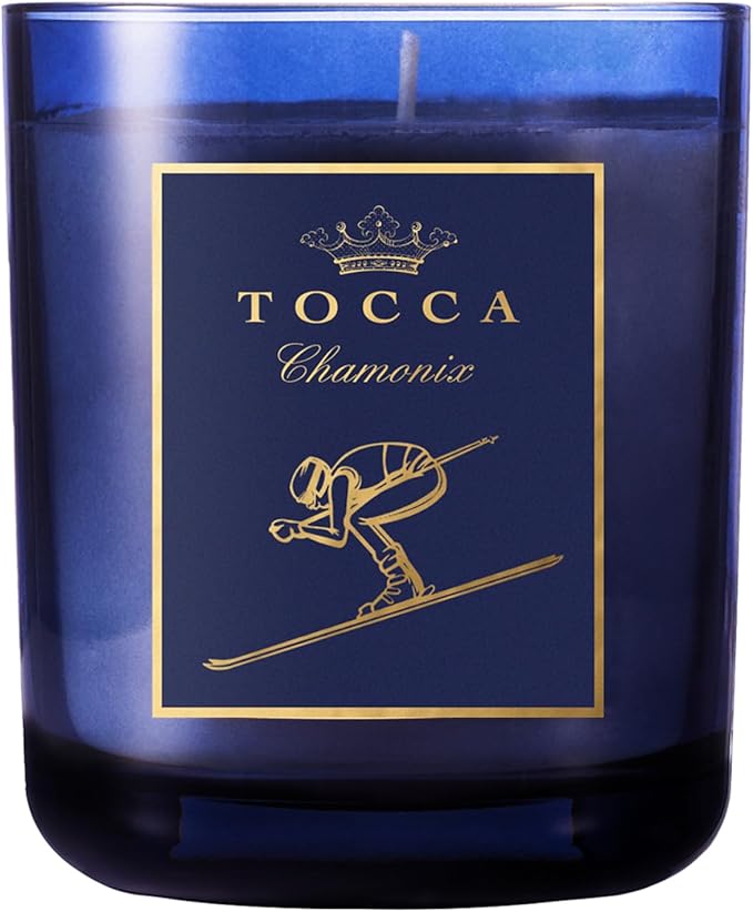 TOCCA Chamonix 10oz Candle - Rosemary & Pine Scented, Hand Poured Soy-Wax Blend with 100% Cotton Wick, 60 Hour Burn Time