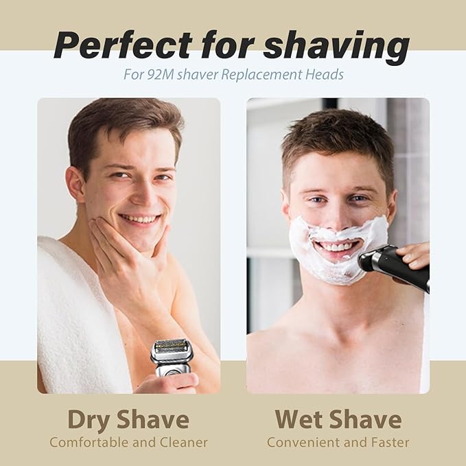 92M Electric Replacement Shaver Head Compatible with Series 9 Shaving Razor Head, Suitable for S9 9290cc, 9291cc, 9370cc, 9376cc, 9293s, 9260s, 9295cc, 9385cc,for men.