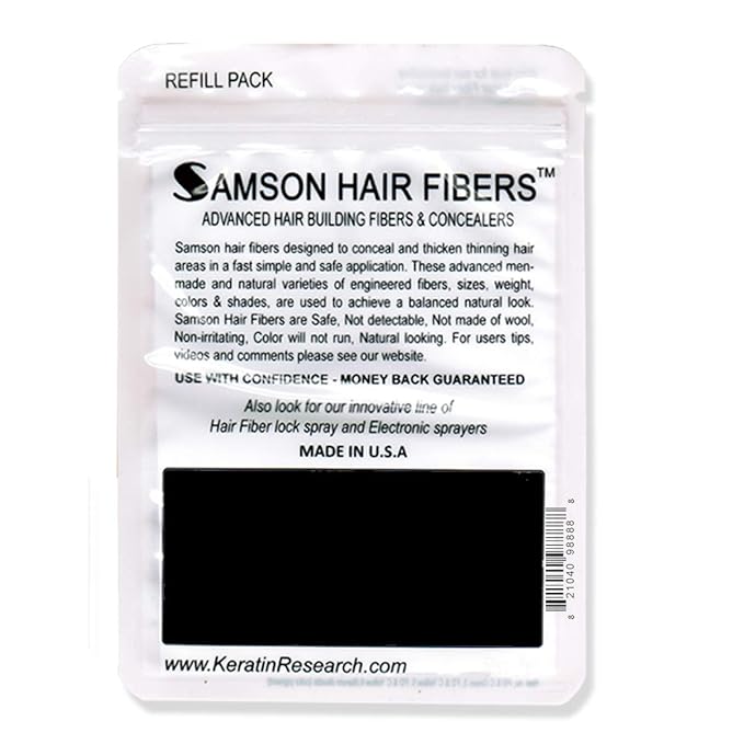for Thinning Hair - 100% Undetectable Natural Formula - Completely Conceals Hair Loss in Seconds. Covers bald spots. Thicken your hair instantly - 25 Grams Refill (MED. BROWN)