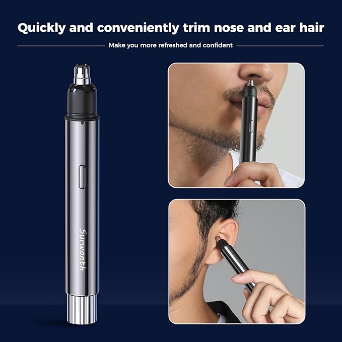 Battery Personal Trimmer for Hygienic Grooming with for Eyebrows, Neckline, Nose, Ears, & Other Detailing Rechargeable