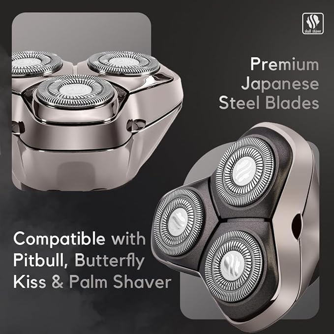 Skull Shaver Forte PRO 3 Head Replacement Blade - Hypoallergenic Stainless Steel - Faster Shaving - Contour Flexibility - Easy Maintenance