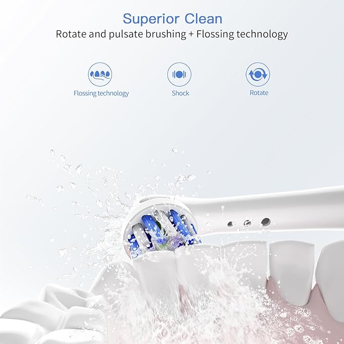 Replacement Toothbrush Heads for Oral B Braun, 4 Pack Professional Electric Toothbrush Heads, Precision Clean Brush Heads Refill Compatible with Oral-B 7000/Pro 1000/9600/ 5000/3000/8000 (4pack)