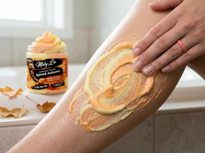 Spiced Autumn Whipped Soap and Shave Cream for Sensitive Skin - Hand-Crafted, Paraben Free (20 Ounce)