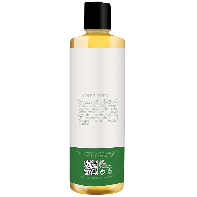 Dr. Jacobs Naturals Pure Castile Soap Liquid Body Wash, Lavender - Plant Based Soap Infused with Vitamin E and Aloe Vera to Moisturize Dry and Sensitive Skin - Made in the USA - 32 oz, Pack of 3