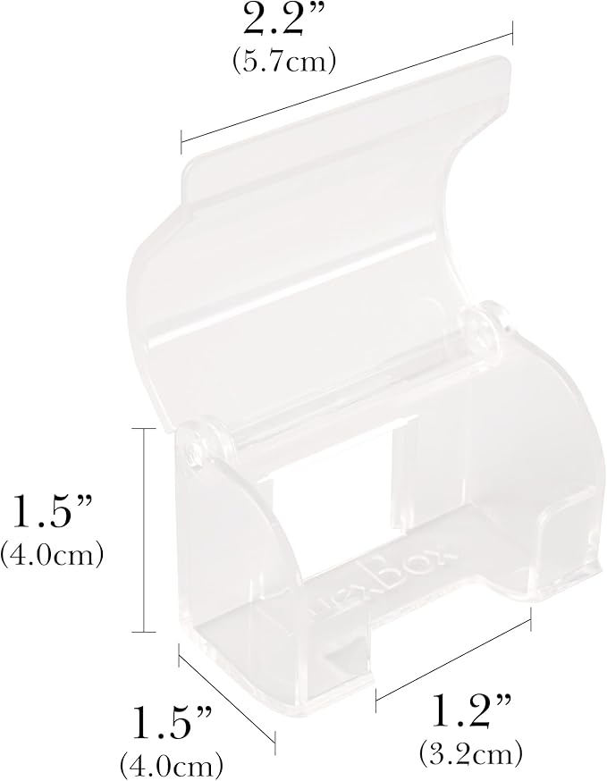 LUEXBOX 2 Pack Razor Holder with Cover for Shower Wall, Self Adhesive Razor Stand Shaver Organizer, Plastic Razor Hanger Hooks Compatible with Fusion 5 Proglide, Mach 3 Classic (Clear)