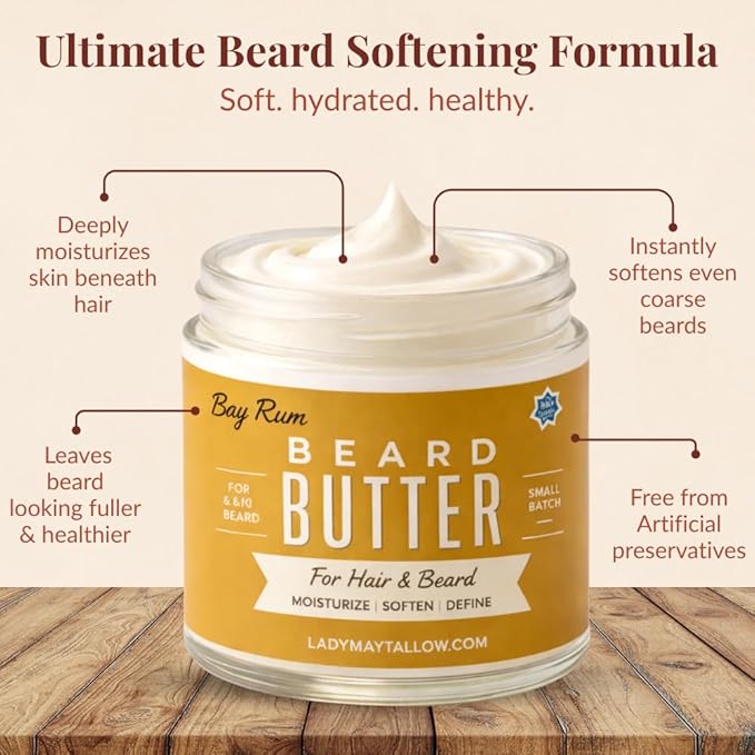 Bay Rum | Tallow Beard + Body Butter for Men
