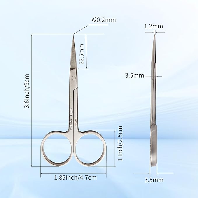 RWD IRIS-Fine Micro Scissors, 3.6 Inch Sharp Tip Straight, Martensitic Stainless Steel Surgical Scissor, Precision Cutting for Surgical, Dental & Lab, S12000-09 (Optimized Model of S12003-09)