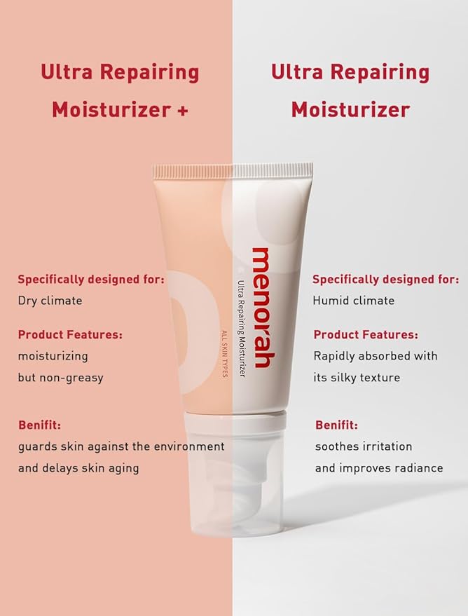 menorah Ultra Repairing Moisturizer – Wrinkle Control & Firming Cream with Vitamin E, Aloe, Niacinamide & Meadowfoam Seed Oil, Boosts Skin Elasticity, Lightweight Hydration for Women & Men, 50ml