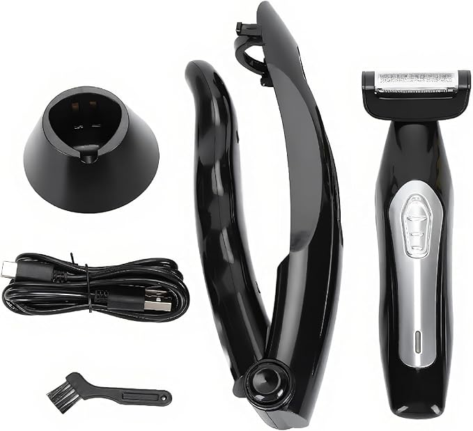 Back Shavers for Men, Men Electric Body Grooming Trimmer kit for Arm Beard Back, Adjustable Removable Handle with Extreme Reach, Wet Dry Shaving Men Back Groomer