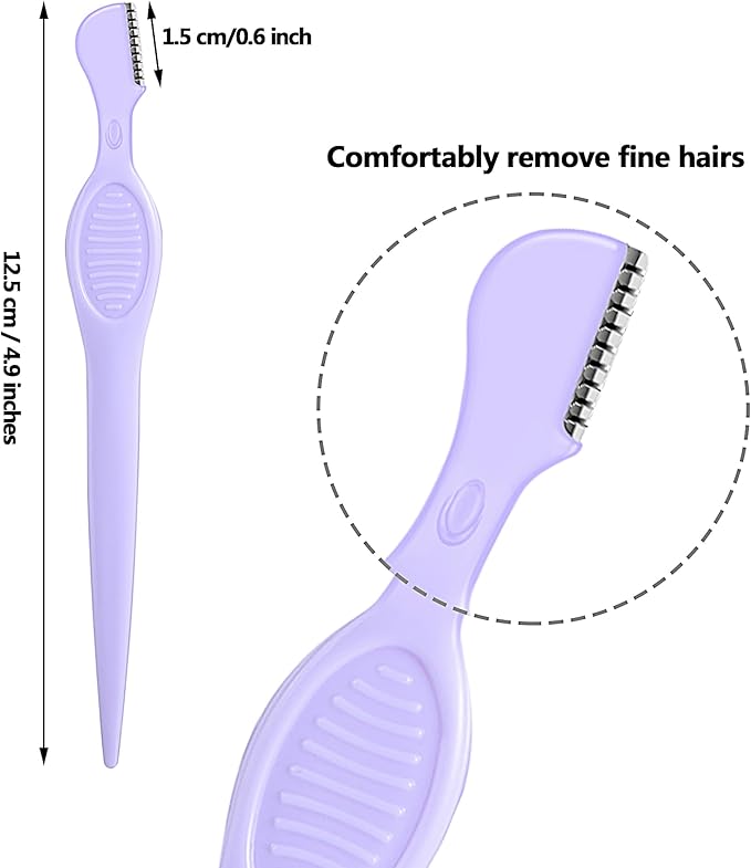 Mudder 28 Pcs Eyebrow Razor Knife Shaver Trimmer Shaver Multipurpose Exfoliating Tool Facial Hair Removal for Women Valentine Gift Giving(Macaron)