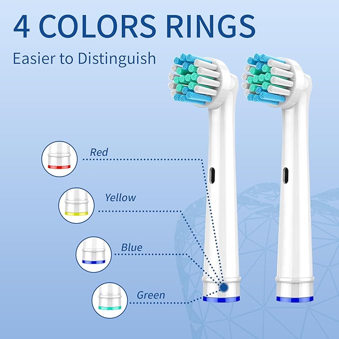16 Pcs Replacement Toothbrush Heads Compatible with Oral B Braun, Electric Toothbrush Heads Refill for Oral-B 7000/Pro 1000/9600/ 500/3000/8000