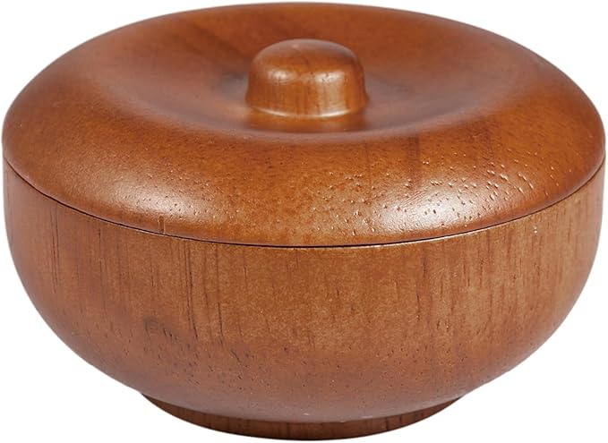Shaving Bowl, Wooden Lather Bowl with Lid, Sealing Shave Cream Holder for Home, Bathroom, Shower, Hotel, Salon, or Personal Grooming, Stylish Accessory for Classic and Modern Shaving Routines