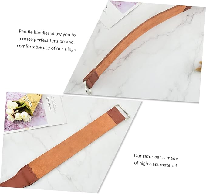 Straight Razor Strop Tool Dual Sided Artificial Leather Sharpening Strap for Home Use Manual Shaver Maintenance Father Day for Barbers and Shaving Enthusiasts