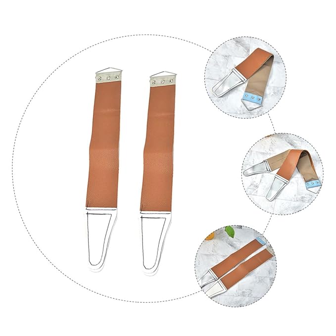 Dual-sided Razor Strop Sharpening Cloth Razor Blade Sharpener Strop Sharpening for Clipper Blade Random Color